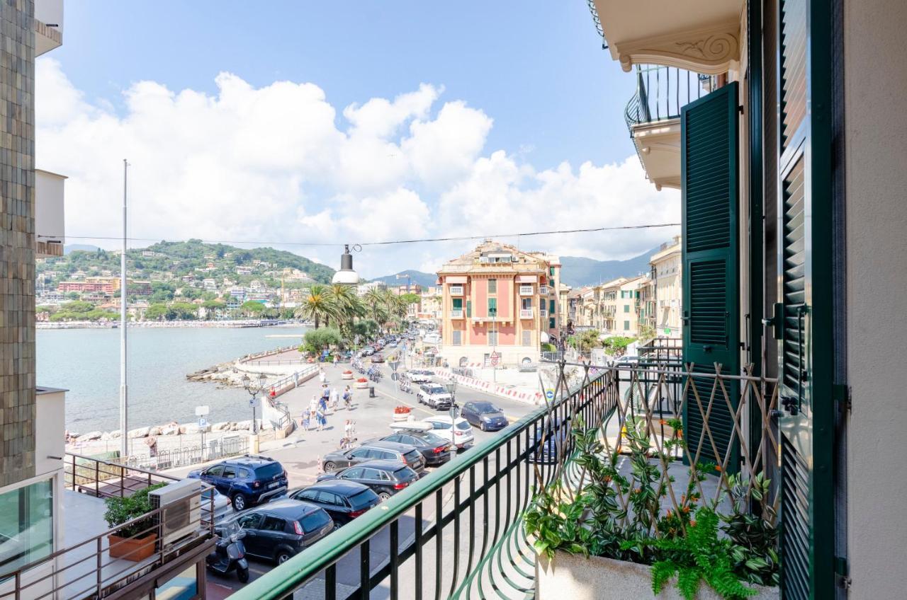 Alla Casa Rosa Al Mare- Centrale A Di Fronte Al Mare- Emozionante- Garage Privato Gratuito A 800 Mt- Aria Condizionata-Wifi Rapallo Bagian luar foto